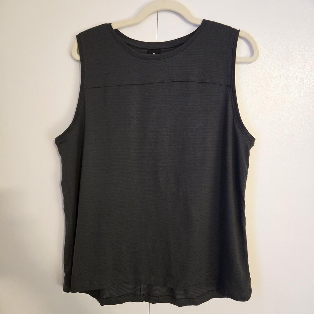 REI Merino Wool Blend Mesh Sleeveless Top - Black, Size L